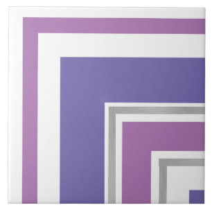 Azulejo - Lila Con Esquina Dividida De Plata