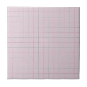 Azulejo Lila Pastel con Cuadros Rosas y Verdes Claros