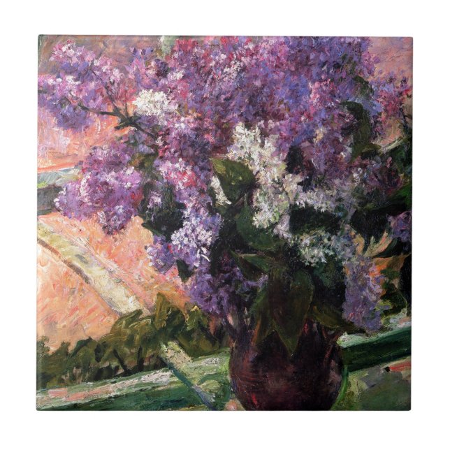 Azulejo Lilacs en una ventana de Mary Cassatt (Frente)