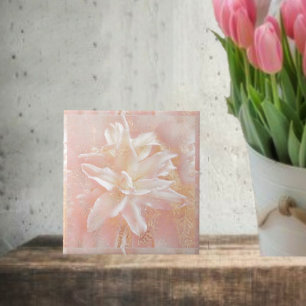 Azulejo Lilies En Fantasía Rosa