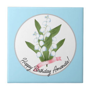 Azulejo Lily del valle, retro