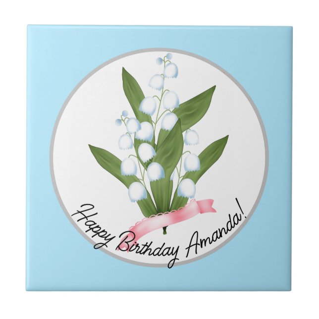 Azulejo Lily del valle, retro (Frente)