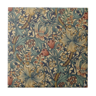 Azulejo Lily Vintage Pre-Rafaelita de William Morris Golde