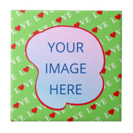 Azulejo Lime Green LOVE