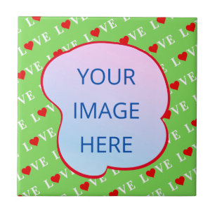 Azulejo Lime Green LOVE