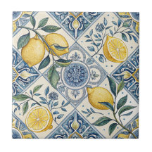 Limón de acuarela azul