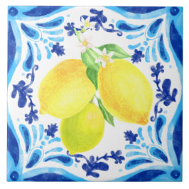 Azulejo Limón de estilo costero mediterráneo