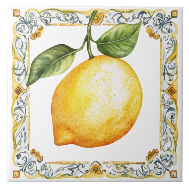 Azulejo Limon Tuscany Mediterráneo Rústico (Frente)