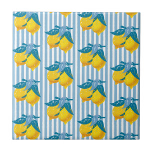 Azulejo Limones Amarillos Amalfi Estilo Mediterráneo