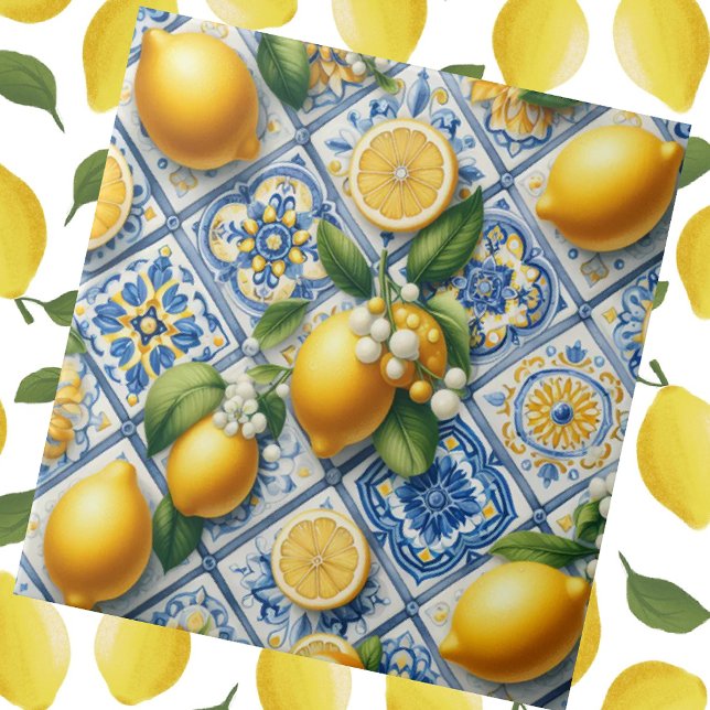 Azulejo Limones Mediterráneos Marroquíes (Subido por el creador)