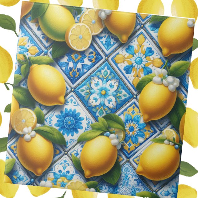 Azulejo Limones Mediterráneos Marroquíes (Subido por el creador)