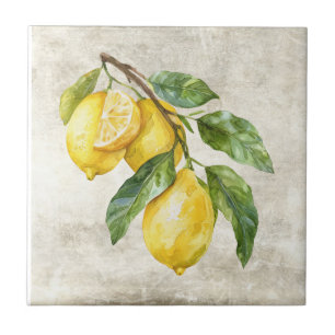 Azulejo Limones Rústicos Shabby Chic Cottage Cerámica