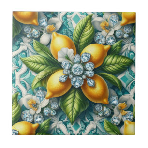 Azulejo Limones y Diamantes Art Deco