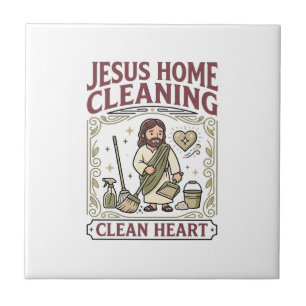 Azulejo Limpieza del Hogar de Jesús Limpia el Corazón Limp