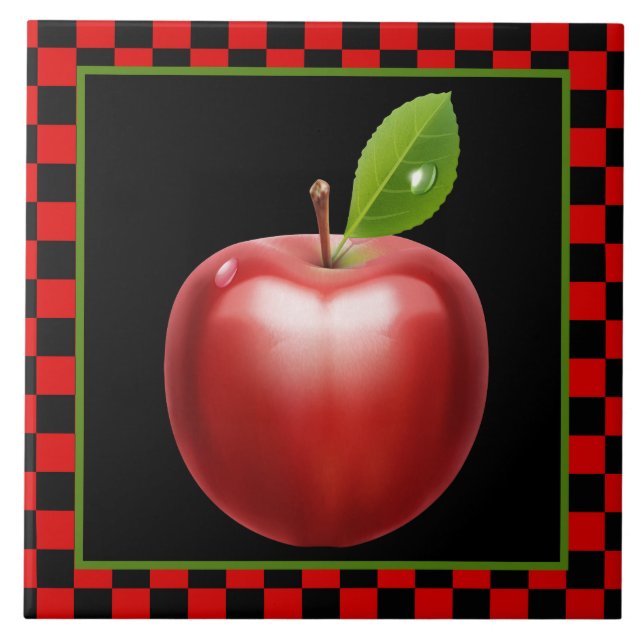 Azulejo linda cocina de manzanas Country (Frente)