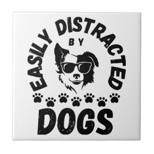Azulejo Lindo Fácilmente Distraído por Perros amantes de l