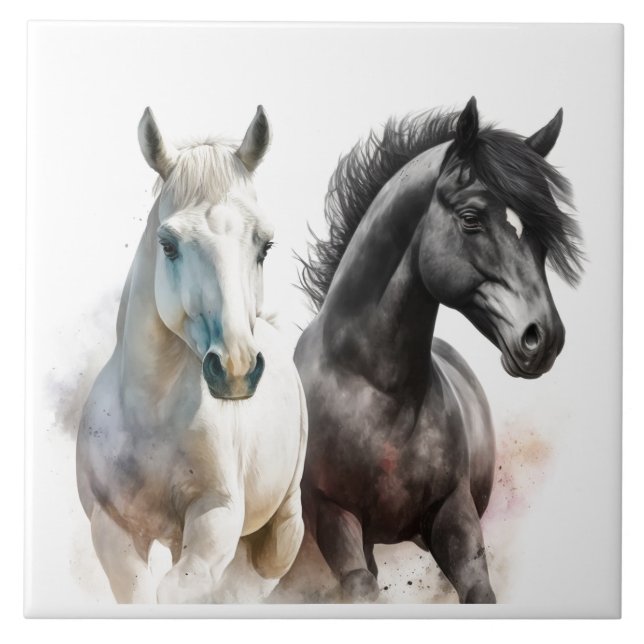 Azulejo lindo país de caballos occidentales (Frente)