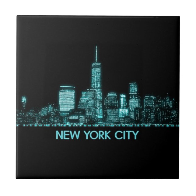 Azulejo Línea aérea de Nueva York (Frente)