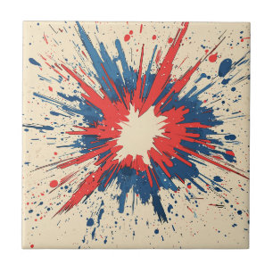 Azulejo Línea de Velocidad de Explosión de Cómic Rojo Carm