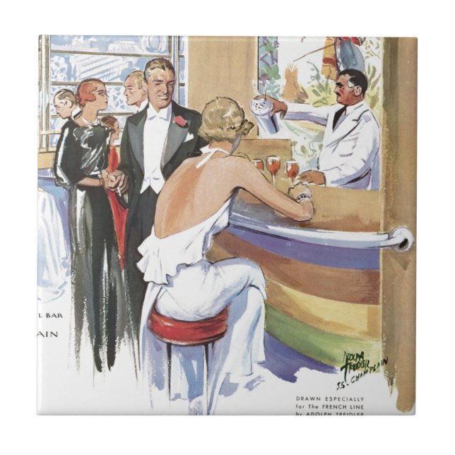 Azulejo Línea francesa el arte apacible de la vida (Frente)