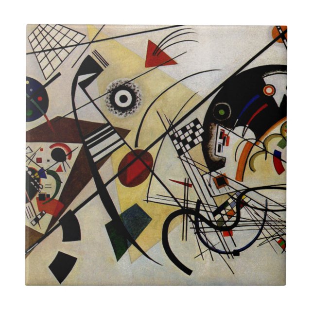 Azulejo Línea transversal ininterrumpida de Kandinsky (Frente)