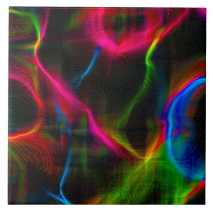 Azulejo Líneas abstractas coloridas lindas