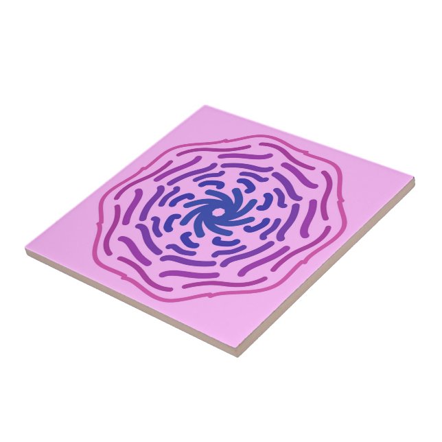 Azulejo Líneas de decoración curvas y estilo de donut glas (Lado)