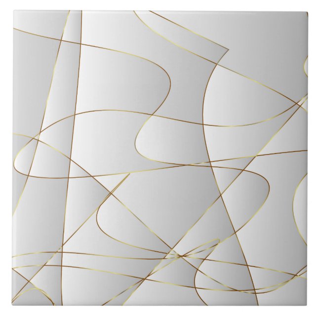 Azulejo Líneas de oro hermosas (Frente)