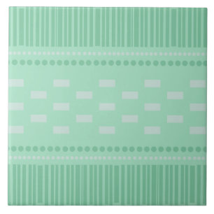 Azulejo Líneas escandinavas de Boho Mint Green