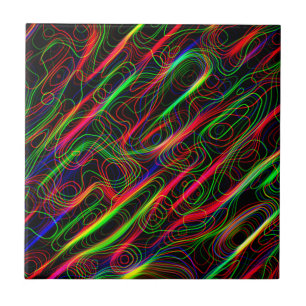 Azulejo Líneas Multicolores de Neón