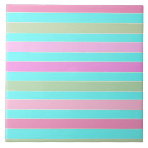 Azulejo Líneas ralladas y divertidas en tonos pastel de ve
