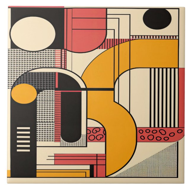 Azulejo Líneas sin tiempo Tradición modernista de arte Min (Frente)