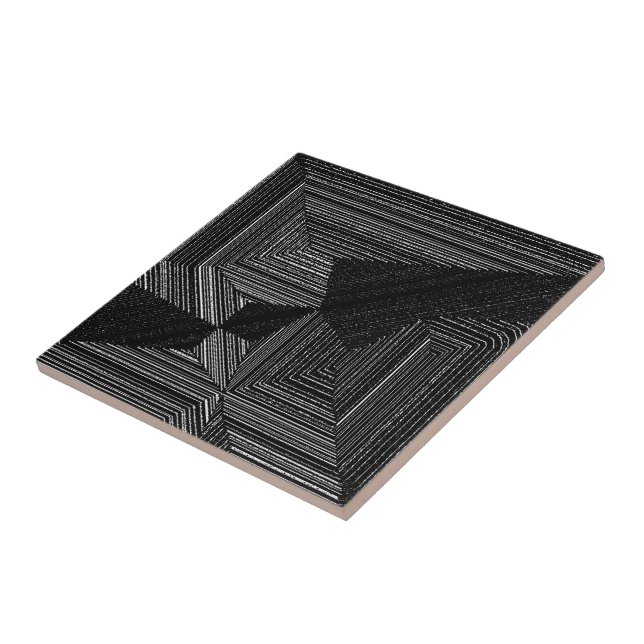 Azulejo Linterna de estilo moderno negro (Lado)