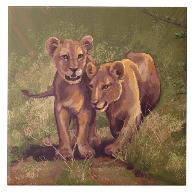 Azulejo Lion Cubs (Frente)