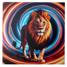 Lion Gyre Tile Decorativo