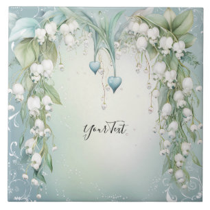 Azulejo Lirio acuarela del Valle de la Cubierta Cerámica