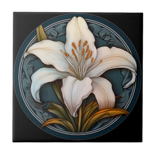 Azulejo Lirio blanco