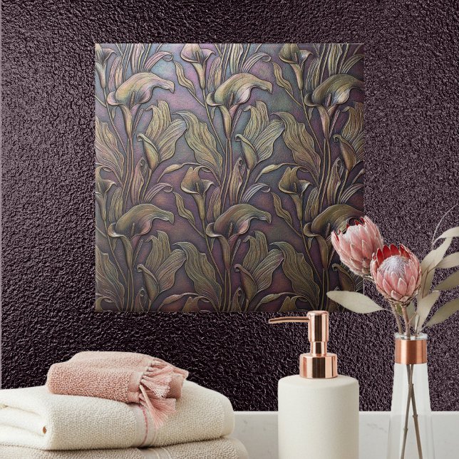 Azulejo Lirio de Calla Bronceado Art Nouveau ID1226 (Subido por el creador)