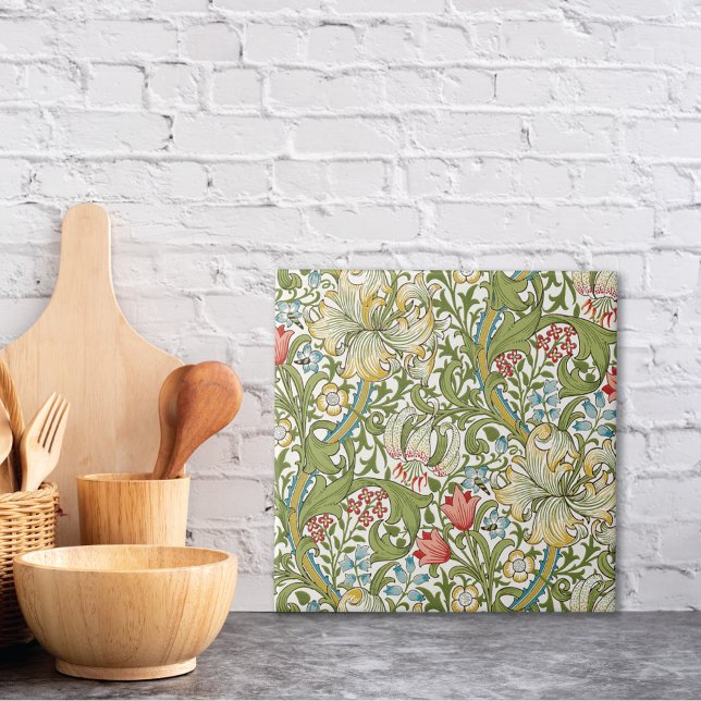 Azulejo Lirio dorado Wildflowers William Morris (Subido por el creador)