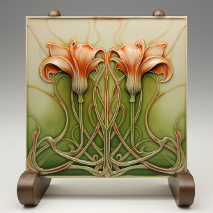 Azulejo Lirios Art Nouveau