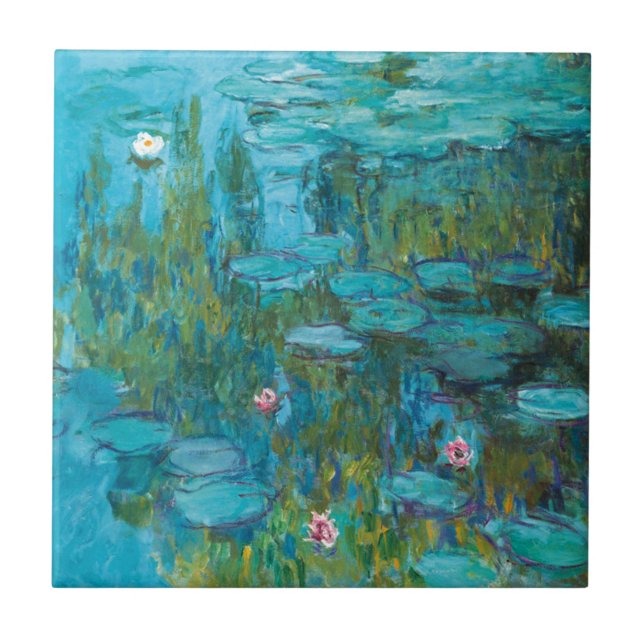 Azulejo Lirios de agua de Claude Monet (Frente)