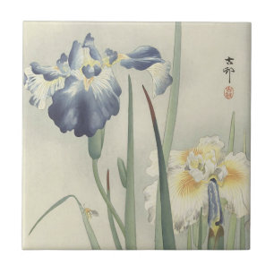 Azulejo Lirios por Ohara Koson