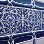 Azulejo Lisboa Patrón Talavera Diseño cerámico<br><div class="desc">El Azulejo azul portugués Lisboa decorativo Las baldosas de cerámica Talavera son una hermosa y única incorporación a cualquier hogar. Un producto de alta calidad con una estética atemporal. El color azul de las baldosas se inspira en el azul índigo de los azulejos de Lisboa, aportando un toque de historia...</div>