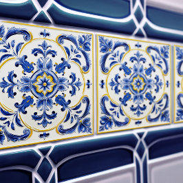 Azulejo Lisbon Patterned Talavera Ceramic Design