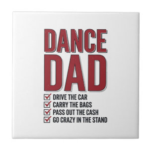 Azulejo Lista de verificación de Dance Dad Diseño de graba