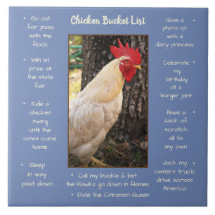 Azulejo Lista Trivet de cubo de pollo en mosaico