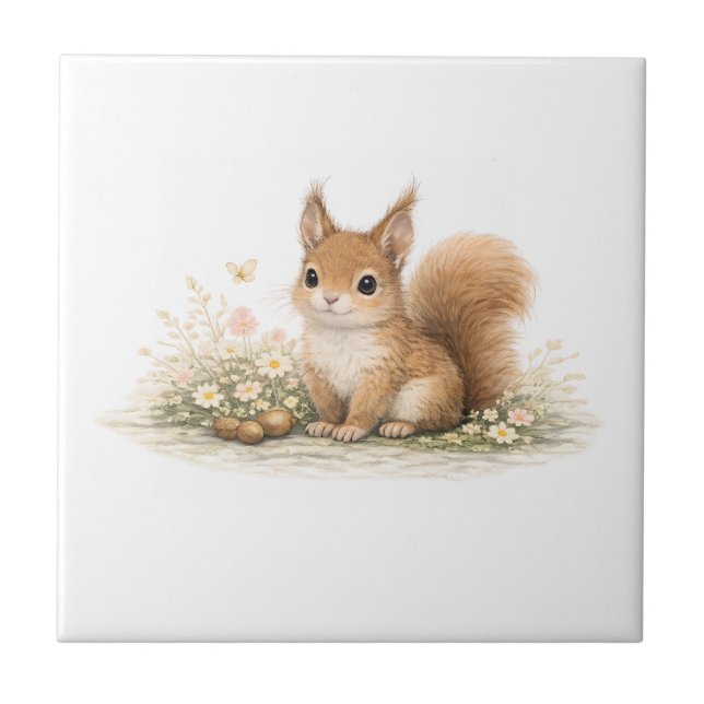 Azulejo Little Forest Friend Squirrel  (Frente)