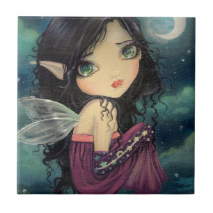 Azulejo Little Moon Big Eye Fantasy Art