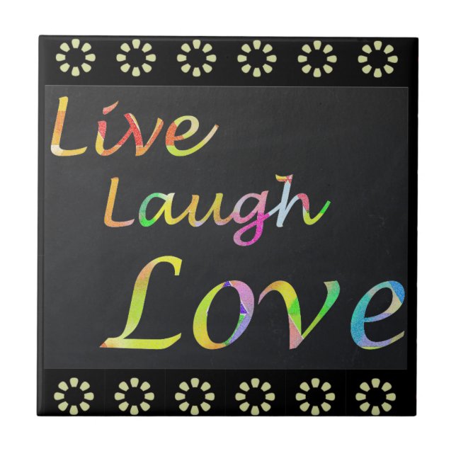 Azulejo Live Laugh Love (Frente)
