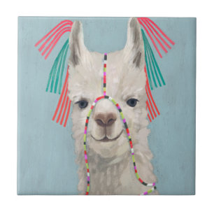 Azulejo Llama grabada - Blanco
